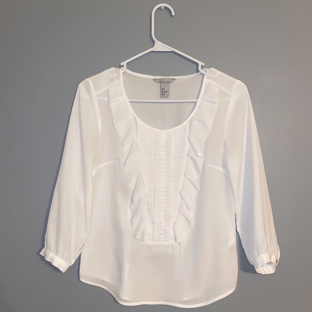 Long Sleeve Ruffled Blouse